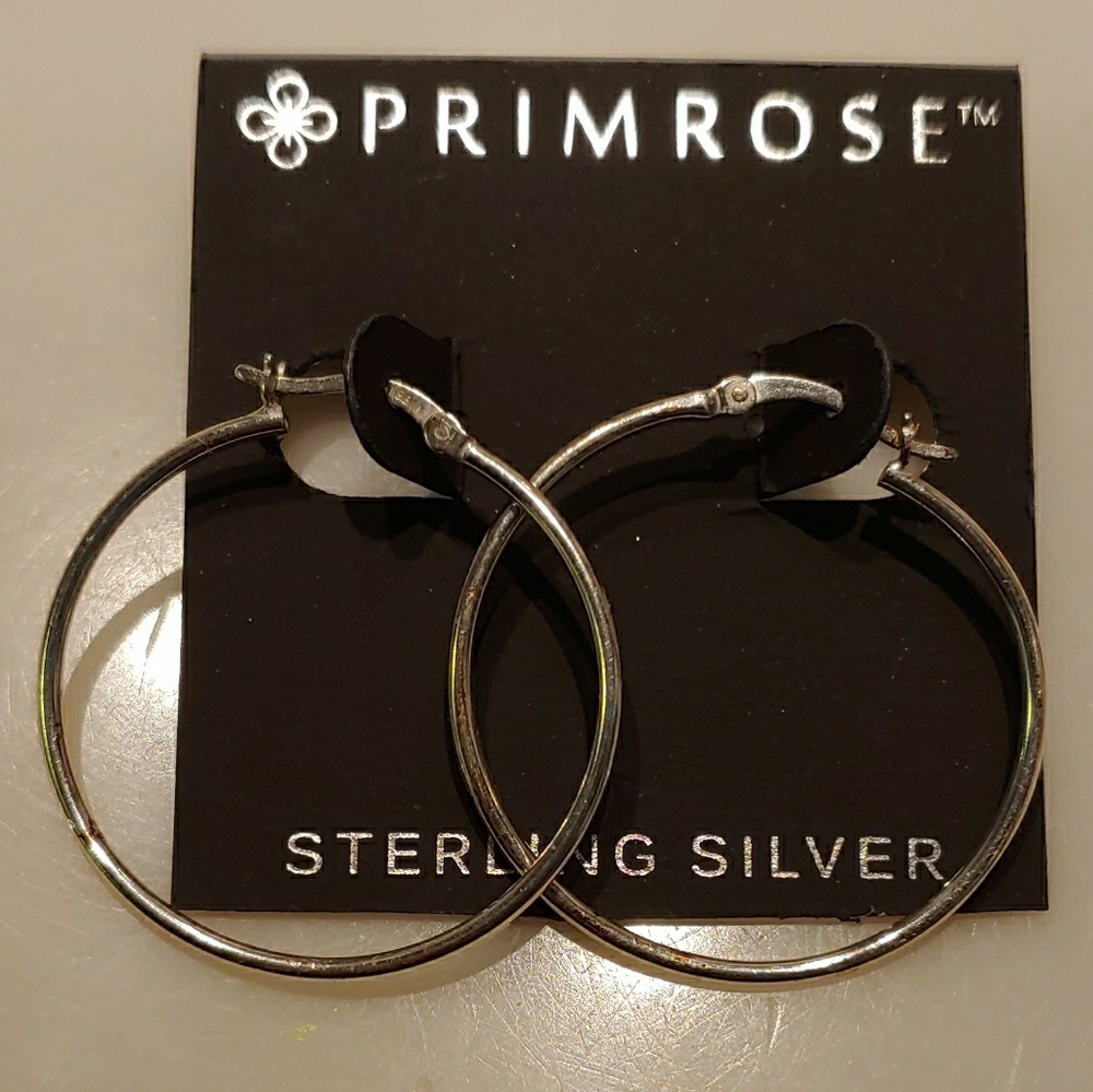 NWT sterling silver hoop earrings